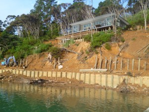 Kevin Walker Construction Retaining Wall at Bon Accord Harbour
